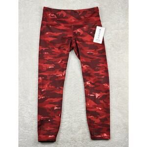 Athleta Leggings Elation Train Printed 7/8 Tight Women’s Sz LT Red Camo Shine